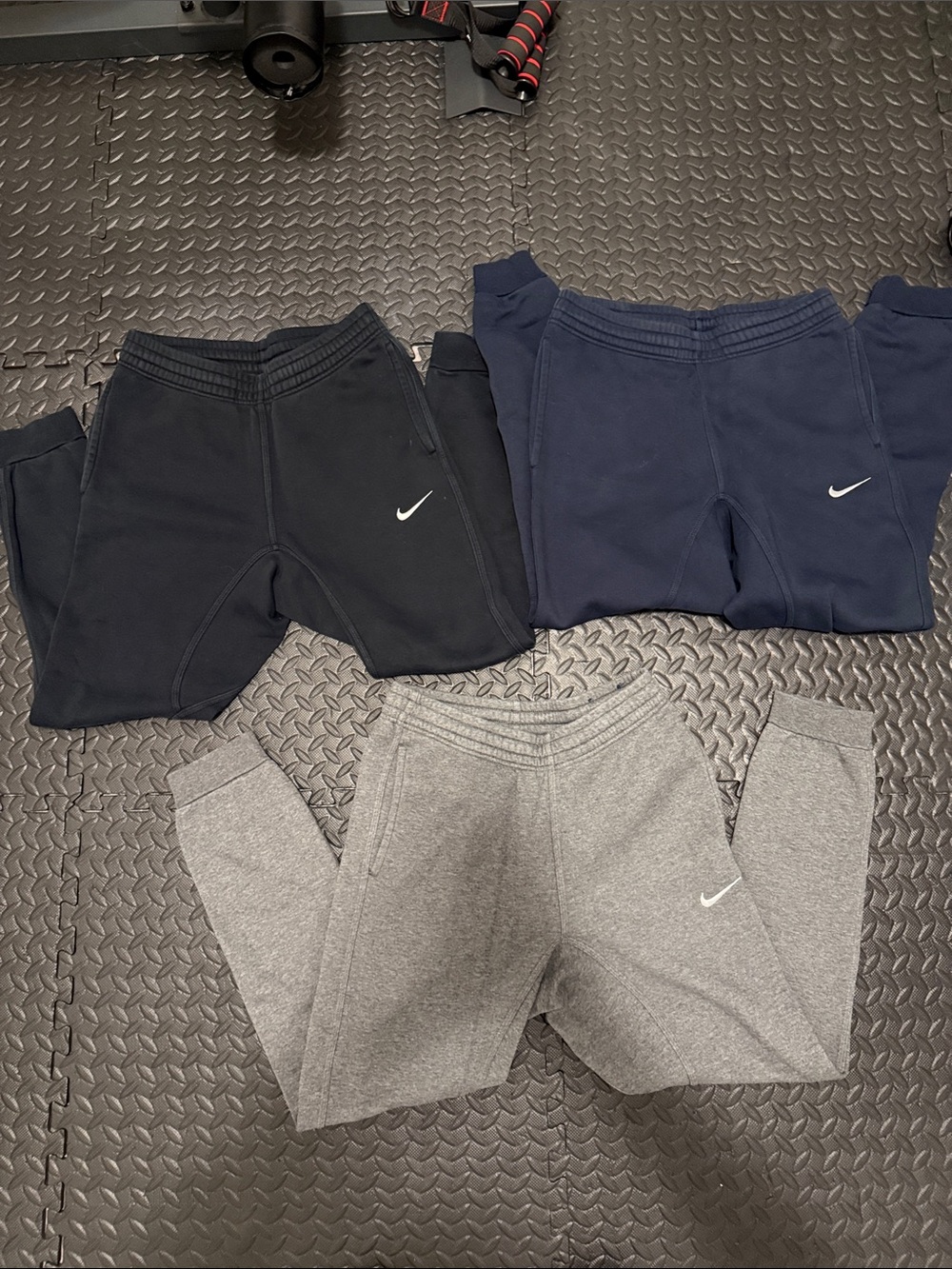 Nike Men's Sweatpants Trio - Black, Navy, Gray